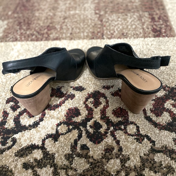 Lucky brand leather peep toe shoes - Picture 7 of 8